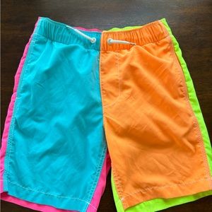 Colorful men’s swim trunks